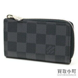 Louis Vuitton Car Key Case Wallet Damier Graphite Black Keychain LV
